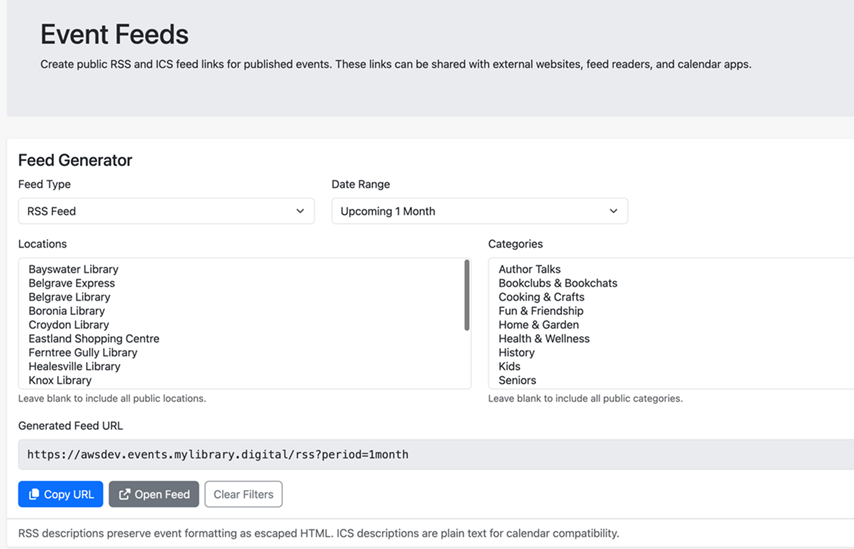 Feed Generator UI